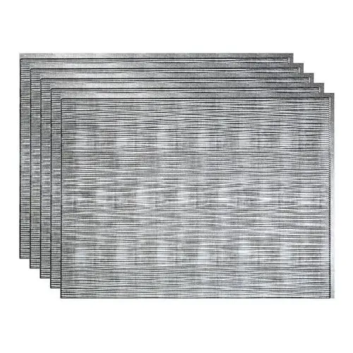 18x24 Ripple Backsplash Panel, Crosshatch Silver - pack of 5 18x24 Ripple Backsplash Panel, Crosshatch Silver - pack of 5