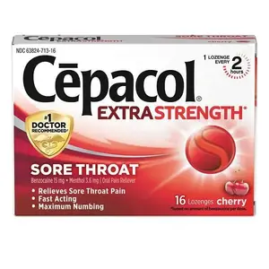 Cepacol 71016CT Extra Strength Sore Throat Lozenge, Cherry - pack of 384