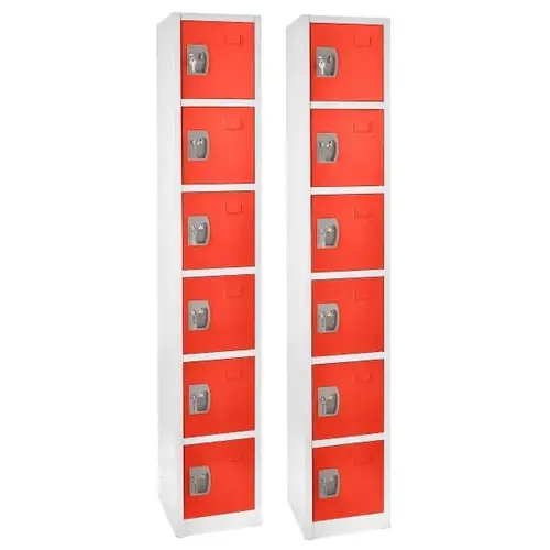 72 In. X 12 In. 6-Compartment Steel Locker Rd - pack of 2 72 In. X 12 In. 6-Compartment Steel Locker Rd - pack of 2