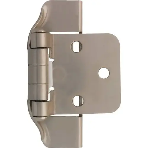 1/2 Semi-Wrap Overlay Hinge Satin Nickel - pack of 2 1/2 Semi-Wrap Overlay Hinge Satin Nickel - pack of 2