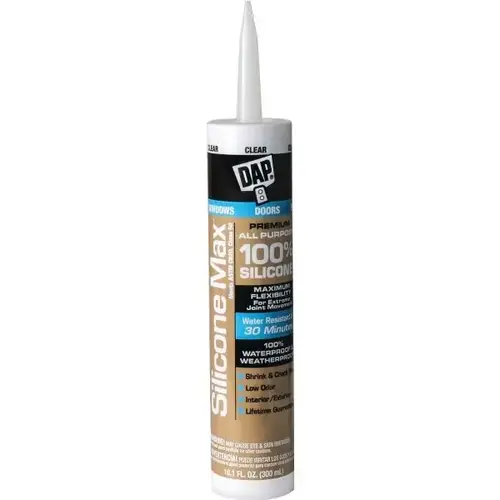 10.1 Oz Silicone Max Premium All-Purpose Silicone Rubber Sealant (Clear) (12-Count) - pack of 12 10.1 Oz Silicone Max Premium All-Purpose Silicone Rubber Sealant (Clear) (12-Count) - pack of 12