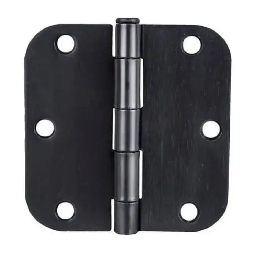 Hinge, 3.5 X 3.5", 5/8" Radius, Matte Black - pack of 2 Hinge, 3.5 X 3.5", 5/8" Radius, Matte Black - pack of 2