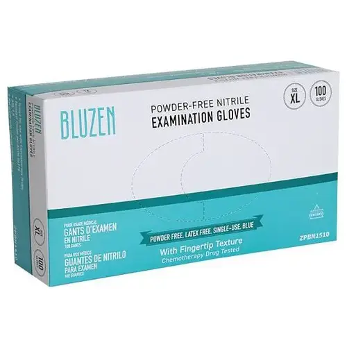 Bluzen Nitrile Exam Gloves, 6 Mil, Blue, Extra Large - pack of 1000 Bluzen Nitrile Exam Gloves, 6 Mil, Blue, Extra Large - pack of 1000
