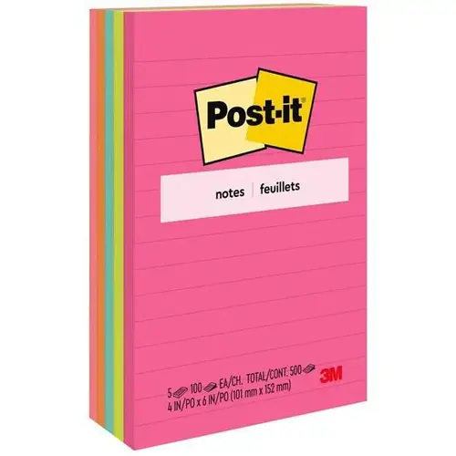 Notes Original Notepads Poptimistic Color Collection 4"X6" - pack of 5 Notes Original Notepads Poptimistic Color Collection 4"X6" - pack of 5