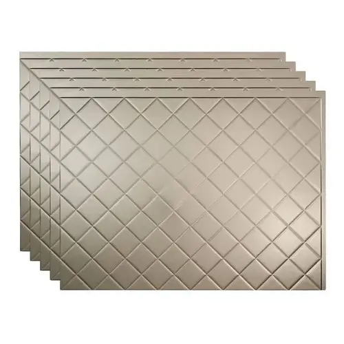 18x24 Quilted Vinyl Backsplash Panel, Brushed Nickel - pack of 5 18x24 Quilted Vinyl Backsplash Panel, Brushed Nickel - pack of 5