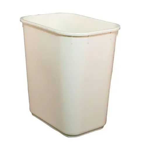 Essential 13 Quart Rectangular Wastebasket, Vanilla - pack of 12 Essential 13 Quart Rectangular Wastebasket, Vanilla - pack of 12