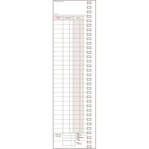 Rent Deposit Ticket Pegboard Form - pack of 100 Rent Deposit Ticket Pegboard Form - pack of 100