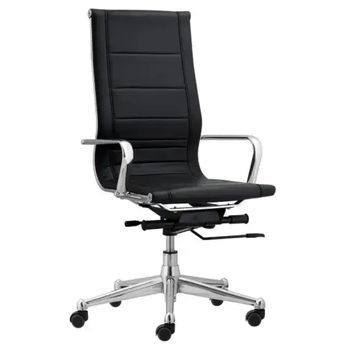 Florence Endura Black High Task Chair W/metal Arms - pack of 2 Florence Endura Black High Task Chair W/metal Arms - pack of 2
