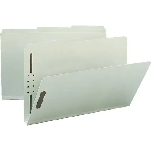 Pressboard Folders, Safeshield Fasteners, Legal, Gray/Green, 1" - pack of 25 Pressboard Folders, Safeshield Fasteners, Legal, Gray/Green, 1" - pack of 25