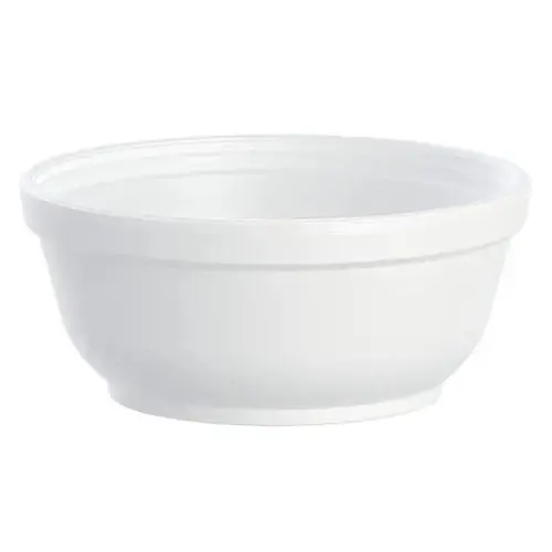 Disposable Polystyrene Foam Bowl, 8 Oz, White - pack of 1000 Disposable Polystyrene Foam Bowl, 8 Oz, White - pack of 1000