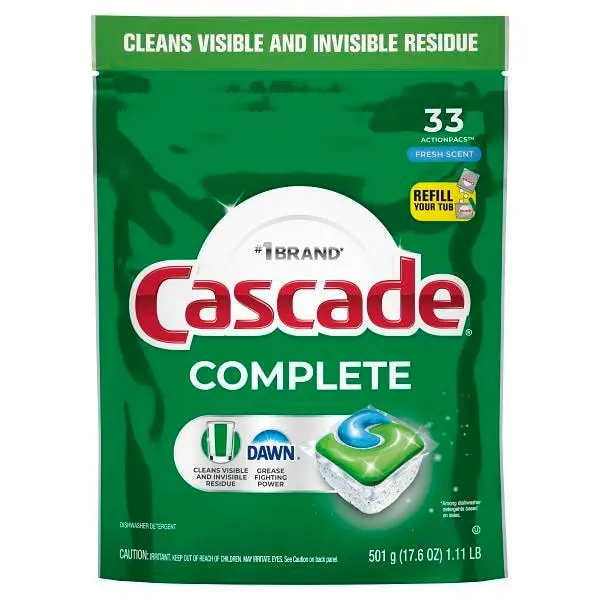 CASCADE Complete Dawn Dishwasher Detergent Pods Fresh Scent 33-Count - pack of 4 3077215518 CASCADE Complete Dawn Dishwasher Detergent Pods Fresh Scent 33-Count - pack of 4 3077215518