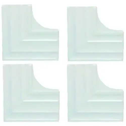 Dove White Contemporary Corner Plates - pack of 40 Dove White Contemporary Corner Plates - pack of 40