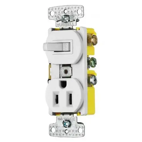 Wiring Single Pole Toggle/15a 120v Tr Combo Recp White - pack of 10 Wiring Single Pole Toggle/15a 120v Tr Combo Recp White - pack of 10