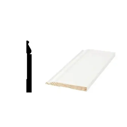 5163 9/16" X 5-1/4" X 8 ft Primed Finger-Jointed Base Moulding - pack of 5 5163 9/16" X 5-1/4" X 8 ft Primed Finger-Jointed Base Moulding - pack of 5