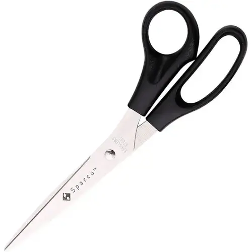 8" Bent Multipurpose Scissors Stainless Steel Black - pack of 2 8" Bent Multipurpose Scissors Stainless Steel Black - pack of 2