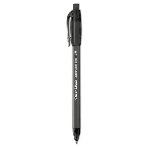 Ultra Ballpoint Pen Fine 0.8 Mm Black Ink Black Brl - pack of 12 Ultra Ballpoint Pen Fine 0.8 Mm Black Ink Black Brl - pack of 12