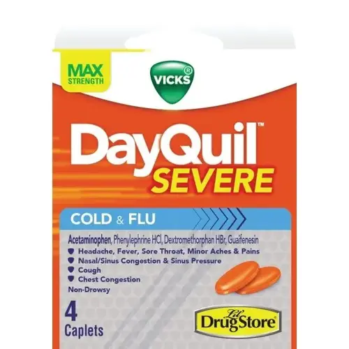 Lil Drugstore Dayquil Severe 4 Count Retail Box - pack of 6 Lil Drugstore Dayquil Severe 4 Count Retail Box - pack of 6