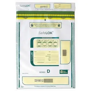 Control Group G73712C Clear Plastic Tamper-Evident Deposit Bag 12 X 16inch - pack of 100