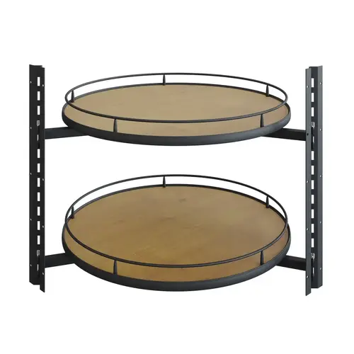 Scalea 30" D x 24-3/8" H Maple Full Circle Lazy Susans, Independently Rotating 2 Shelves Scalea 30" D x 24-3/8" H Maple Full Circle Lazy Susans, Independently Rotating 2 Shelves