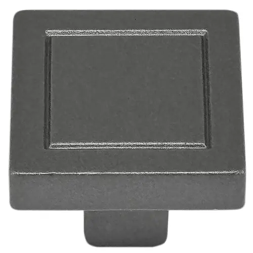 Strategic Brands 7/8 Square Knob - Cosmopolitan - Matte Grey 72832 Strategic Brands 7/8 Square Knob - Cosmopolitan - Matte Grey 72832