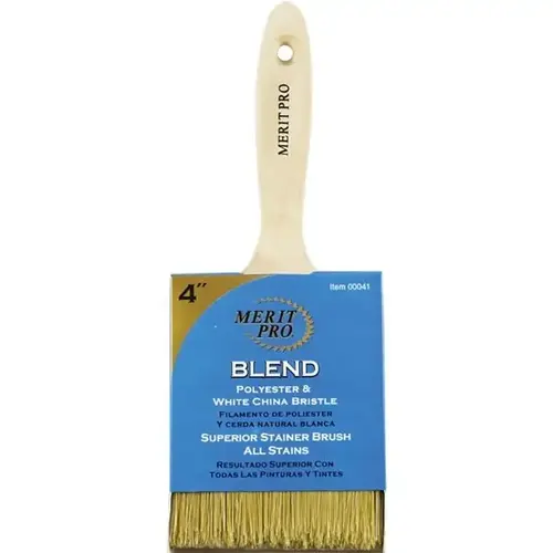 00041 4" White China Bristle Polyester Stainer Brush - pack of 6 00041 4" White China Bristle Polyester Stainer Brush - pack of 6