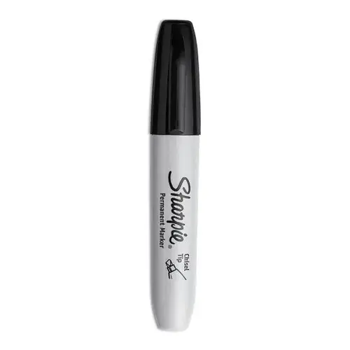 Chisel Tip Permanent Marker Medium Black - pack of 4 Chisel Tip Permanent Marker Medium Black - pack of 4