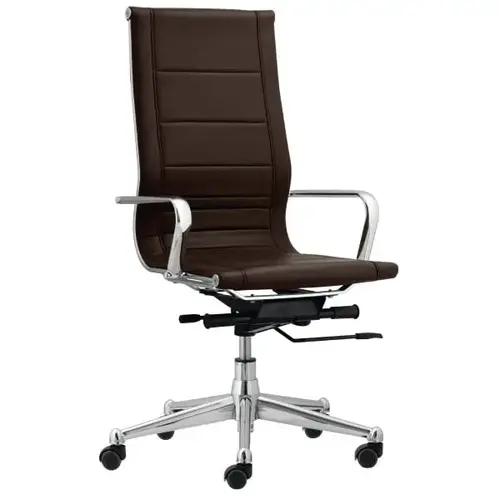 Florence Endura Brown High Task Chair W/metal Arms - pack of 2 Florence Endura Brown High Task Chair W/metal Arms - pack of 2