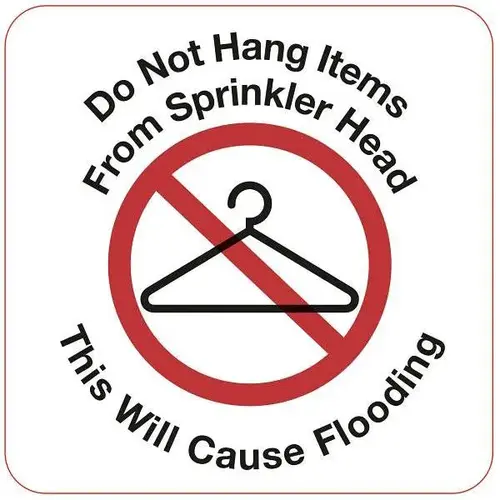 Sprinkler Wall Sign - pack of 25 Sprinkler Wall Sign - pack of 25