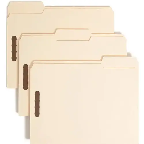 1/3 Tab Letter Fastener Folder 8.5" X 11" Manila - pack of 50 1/3 Tab Letter Fastener Folder 8.5" X 11" Manila - pack of 50