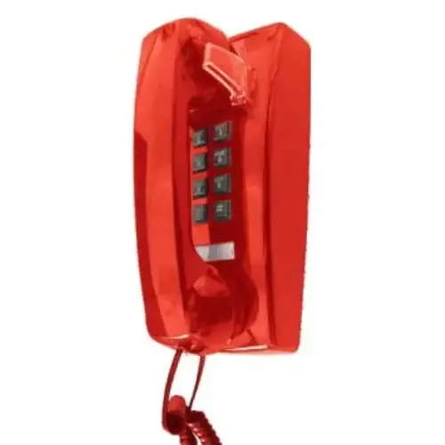 Royal Pacific Corp Red Wall Phone Single Line Vol Control - pack of 12 Royal Pacific Corp Red Wall Phone Single Line Vol Control - pack of 12