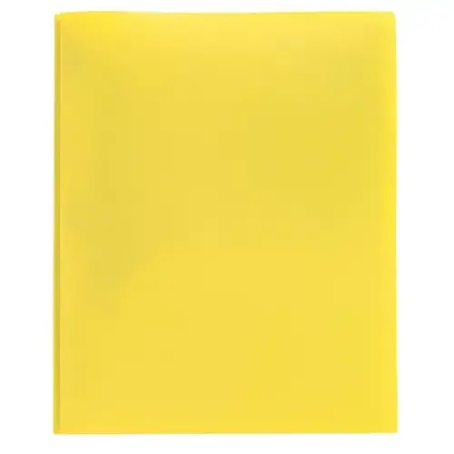 Yellow Polypropylene 2-Pocket Portfolio With Fastener - pack of 6 Yellow Polypropylene 2-Pocket Portfolio With Fastener - pack of 6