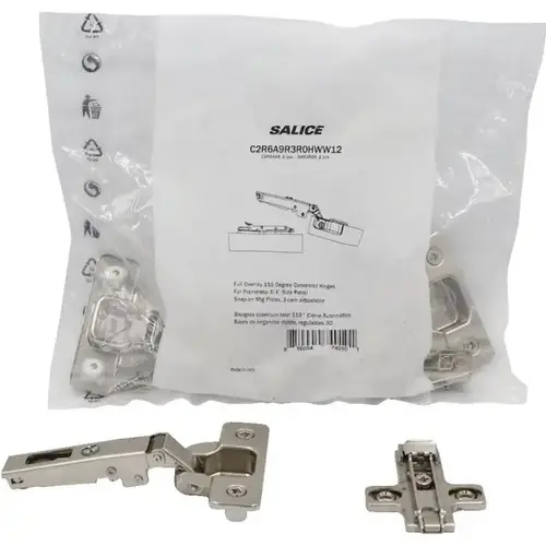 Full Overlay Self-Closing Cabinet Hinge - pack of 2 Full Overlay Self-Closing Cabinet Hinge - pack of 2