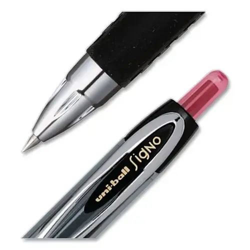 Signo 207 Gel Fine 0.5 Mm Red Ink Smoke/Black/Red Barrel - pack of 12 Signo 207 Gel Fine 0.5 Mm Red Ink Smoke/Black/Red Barrel - pack of 12