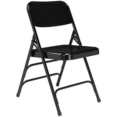 Steel Black Folding Chair, Triple Brace - pack of 4 Steel Black Folding Chair, Triple Brace - pack of 4