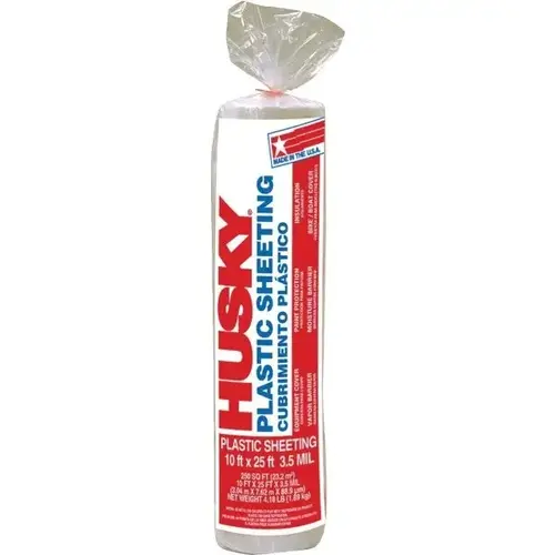Rs3510-25c 10 ft X 25 ft 3.5mil Clear Poly Film - pack of 12 Rs3510-25c 10 ft X 25 ft 3.5mil Clear Poly Film - pack of 12