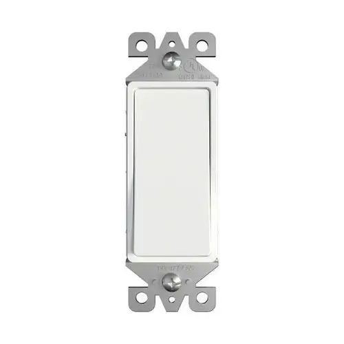Maintenance Warehouse 15 Amp Single Pole 3-Way Decorator Wall Switch, 120V/277V, White - pack of 20 Maintenance Warehouse 15 Amp Single Pole 3-Way Decorator Wall Switch, 120V/277V, White - pack of 20