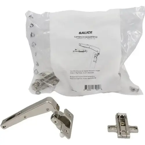 Blind Corner Self Closing Euro Hinge, Dowels - pack of 2 Blind Corner Self Closing Euro Hinge, Dowels - pack of 2