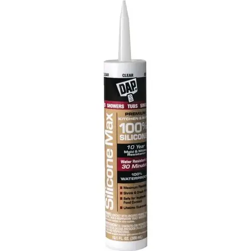 10 Oz Silicone Max Kitchen And Bath Silicone Sealant (Clear) (12-Count) - pack of 12 10 Oz Silicone Max Kitchen And Bath Silicone Sealant (Clear) (12-Count) - pack of 12