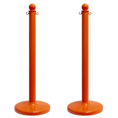 Safety Orange Medium Duty Stanchion - pack of 2 Safety Orange Medium Duty Stanchion - pack of 2
