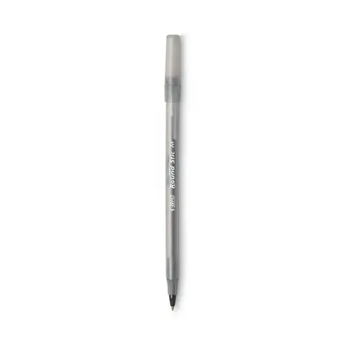 Round Stic Xtra Life 1 Mm Black Ink Translucent Black Barrel - pack of 12 Round Stic Xtra Life 1 Mm Black Ink Translucent Black Barrel - pack of 12