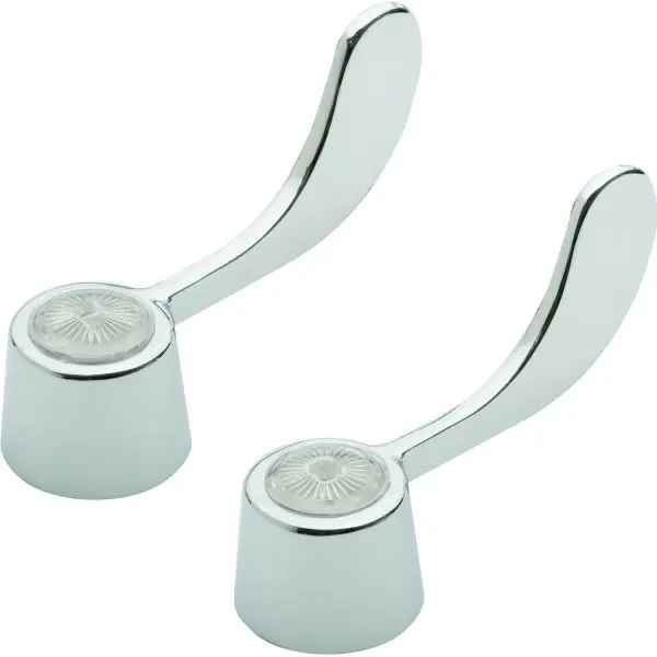 GENERIC PRIVATE BRAND Replacement For Gerber Hot/Cold Faucet Handles Chrome Finish 4 Length 2pk - pack of 2 500275