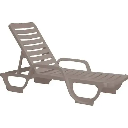 Bahia Stacking Chaise Lounge In Taupe - pack of 6 Bahia Stacking Chaise Lounge In Taupe - pack of 6