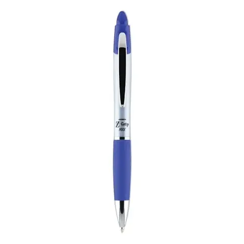 Z-Grip Max Ballpoint Pen 1 Mm Blue Ink Silver/Blue Brl - pack of 12 Z-Grip Max Ballpoint Pen 1 Mm Blue Ink Silver/Blue Brl - pack of 12