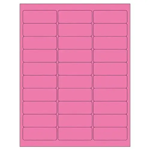 Laser Printer Label 2-5/8" X 1" Pink - pack of 25 Laser Printer Label 2-5/8" X 1" Pink - pack of 25