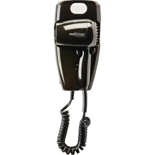 Wall Mounted 1600 Watt Black Hair Dryer With Led Night Light - pack of 6 Wall Mounted 1600 Watt Black Hair Dryer With Led Night Light - pack of 6