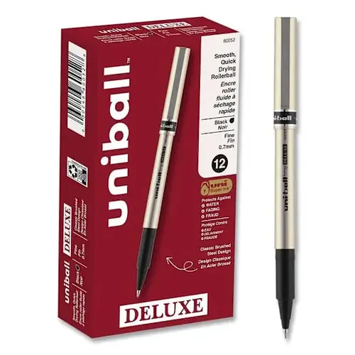 Pen Stick Fine 0.7 Mm Black Ink Champagne/Black Brl - pack of 12 Pen Stick Fine 0.7 Mm Black Ink Champagne/Black Brl - pack of 12