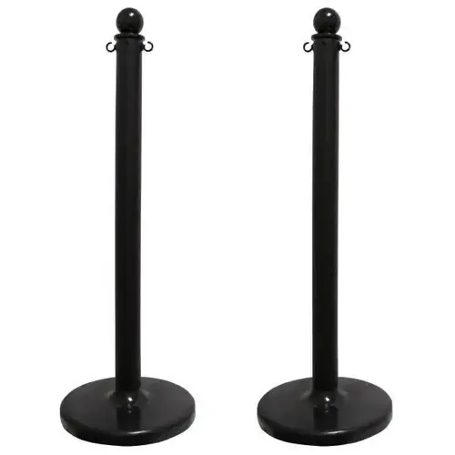 Black Medium Duty Stanchion - pack of 2 Black Medium Duty Stanchion - pack of 2