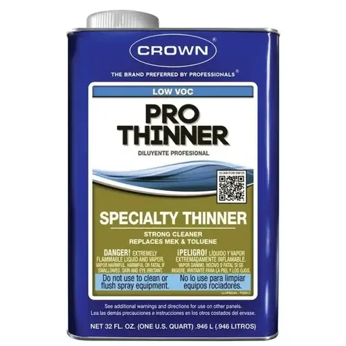Cl.prtm25.m.64 Qt Low Voc Pro Thinner - pack of 6 Cl.prtm25.m.64 Qt Low Voc Pro Thinner - pack of 6