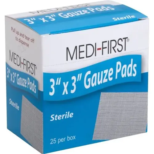 3 X 3" Sterile Gauze Pads - pack of 25 3 X 3" Sterile Gauze Pads - pack of 25