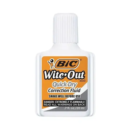 Wite-Out Quick Dry Correction Fluid 20 mL Bottle White Dozen - pack of 12 Wite-Out Quick Dry Correction Fluid 20 mL Bottle White Dozen - pack of 12